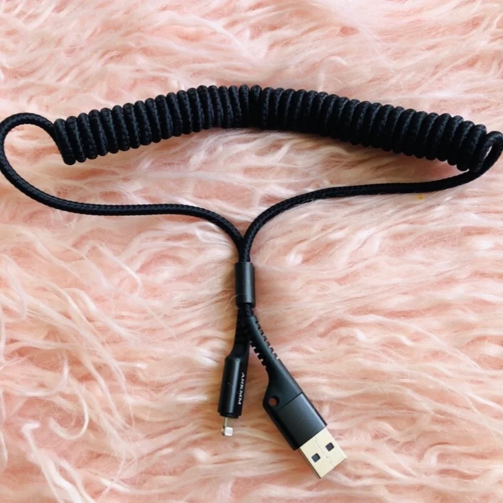 iPhone Charger Coiled Cable 2.1A Fast Charger